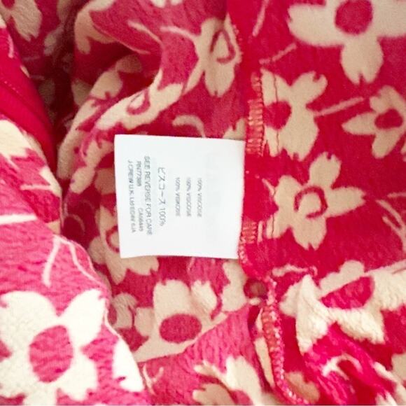 Madewell Cranberry Red White Mini Daisy Floral Wrap Front Romper Shorts Size 10 - Picture 6 of 6